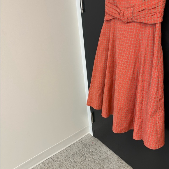 Laurel by Escada 8 EUC Orange A-Line Sweetheart Neck Mini Dress - Picture 13 of 16